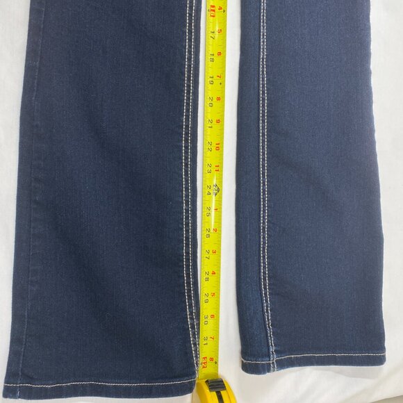 Womens Wrangler 10MWZJK Dark Wash Jeans Sz 0 x 34 Boot Cut - Picture 4 of 15
